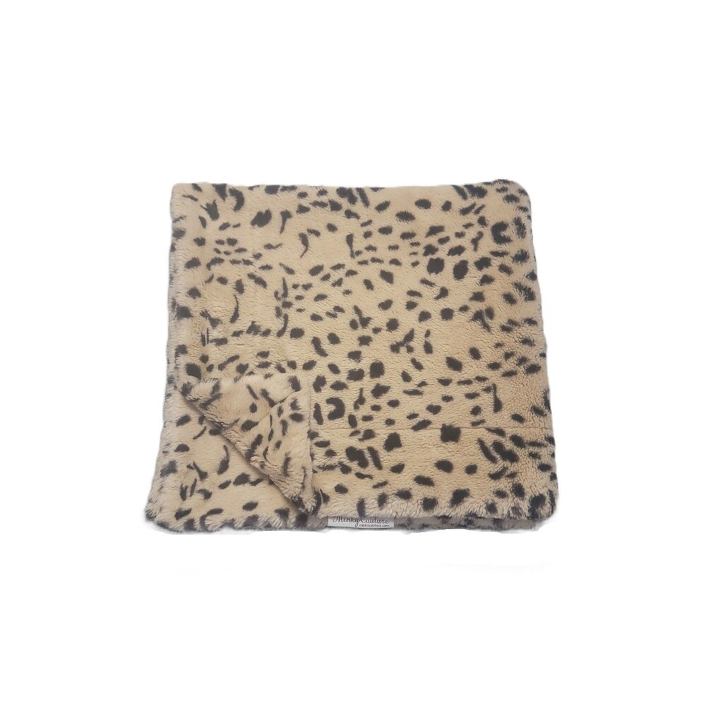 Minky Couture Ultra Soft Baby Blanket 36x31 Leopard Print